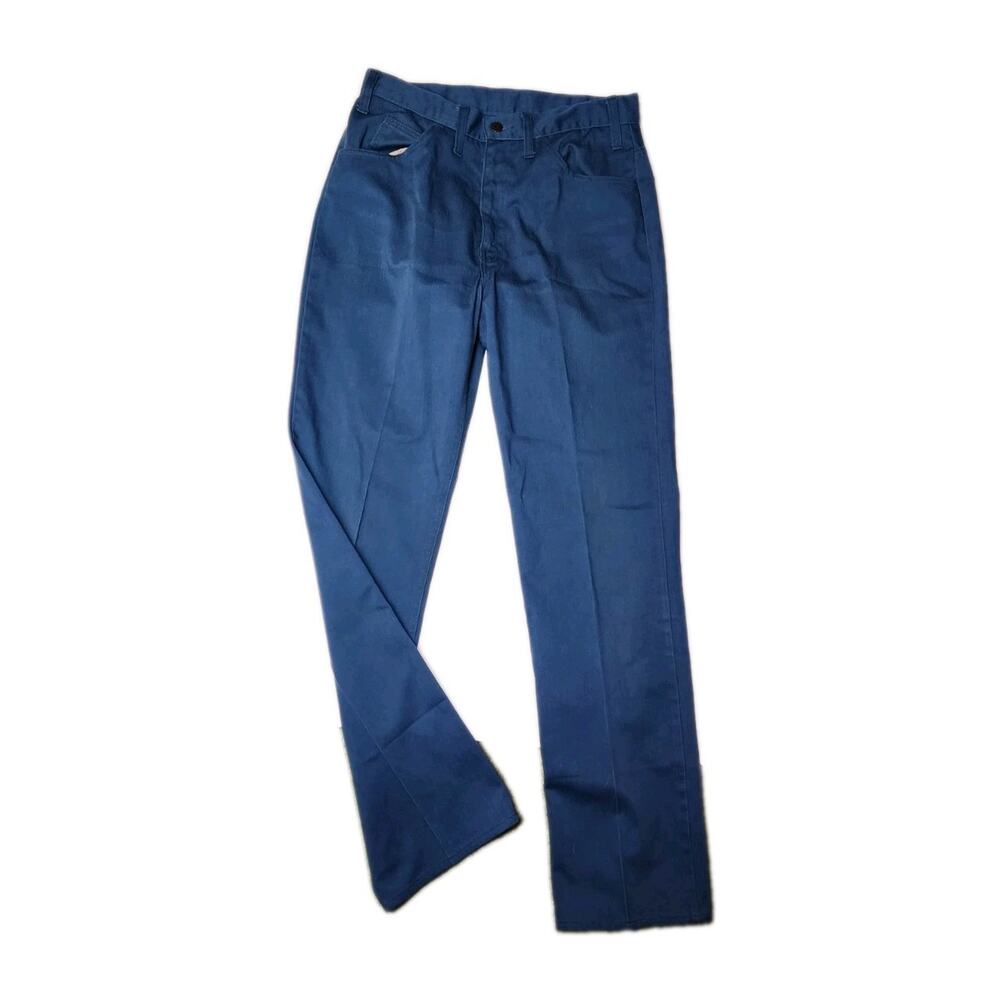Vintage 1960s Levi's Big E Sta-Prest Pants Men’s Sz 28x30 Blue USA Soft Corduroy